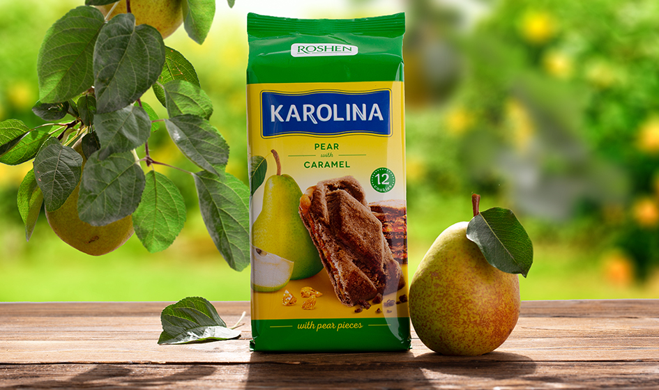 упаковка печенья Roshen "Karolina" груша