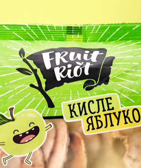 упаковка Fruit Riot кислое яблоко close up