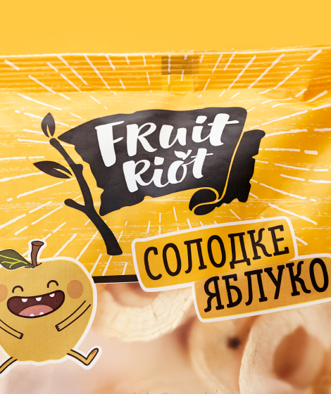упаковка Fruit Riot сладкое яблоко close up