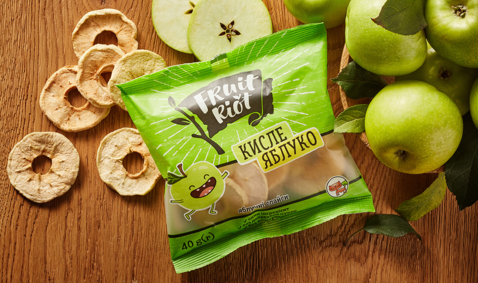 пример упаковки Fruit Riot кислое яблоко